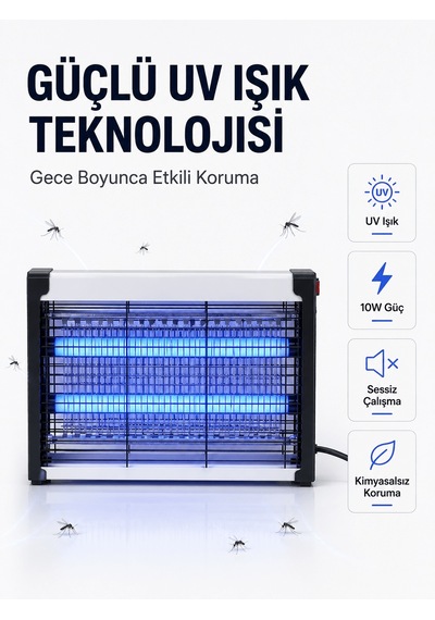 Shnstore Elektrikli Uv Böcek Ve Sivrisinek Öldürücü Restoran, Kafe Ve Ev Kullanımına Uygun Shntknd0720