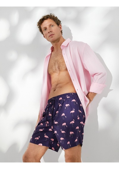 Koton Deniz Şortu Flamingo Baskılı Beli Bağcıklı Cepli Pembe Desenli 3sam00050bw 3SAM00050BW41A Lacivert - Pembe Koton Deniz Şortu Flamingo Baskılı Beli Bağcıklı Cepli Pembe Desenli 3sam00050bw 3SAM00050BW41A Lacivert - Pembe