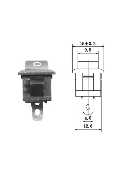 2 Pin Siyah Anahtar Switch Mini Buton Kcd1 Plastik Açma Kapama On / Off