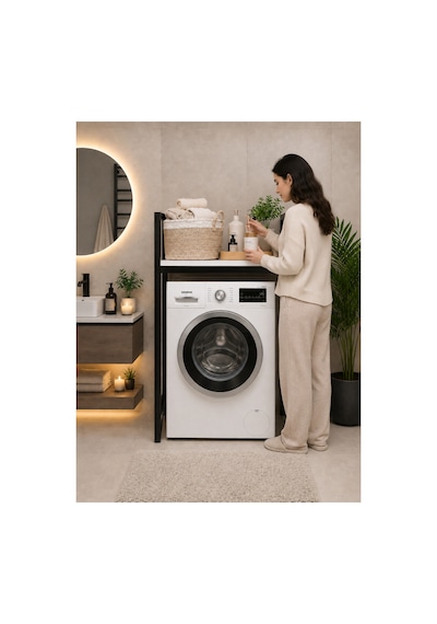 Lifos Beyaz/siyah Raflı Çamaşır Makinesi Dolabı Kurutma Makinesi Dolabı Metal Banyo Dolabı Lifos Beyaz/siyah Raflı Çamaşır Makinesi Dolabı Kurutma Makinesi Dolabı Metal Banyo Dolabı