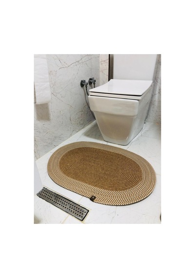 Jüt,hasır,tek Li,banyo Paspası,bohem Tarzı Banyo Takımı, Paspas/40x60 Hasırkrem Hasırkrem