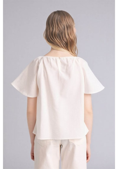 Defacto Twill Bluz Kız Çocuk G7578a826smwt34 Beyaz-wt34