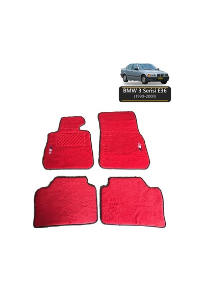 Oto Halı Paspas Bmw 3 Serisi E36 1990-2000 Uyumlu M Performance M Teknik Sport Kaymaz & Şık Tasarım - Tasarım 6