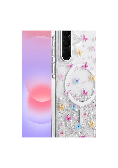 Onegif Samsung Uyumlu Galaxy A37 5g Misk Simli Magsafe Kapak - Desen 4 Evimdeyokyok Şeffaf