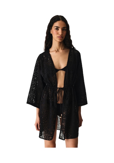 Penti Siyah Jasmine Kimono