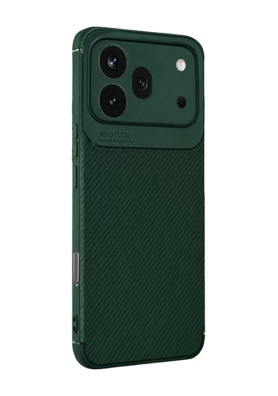 Newface Huawei Honor 600 Pro Auto Focus Karbon Kapak - Koyu Yeşil
