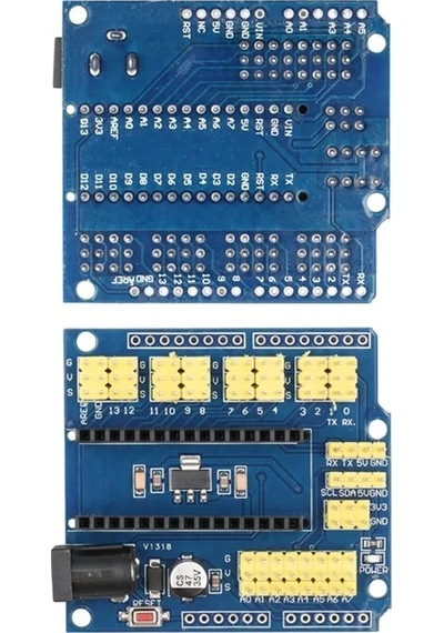 Arduino Uno Sensor Shield V4.0 Mavi Genişletme Kartı