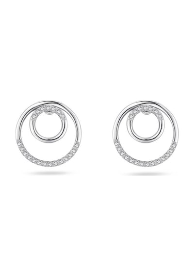 Brezza Lusso Jewelry Timeless Series Işıltılı Zarafet Halka Gümüş Kadın Küpe Seti Gümüş