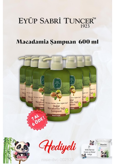 Macadamia Yağlı Şampuan 7 Al 6 Öde Ve Rosie Hediye Tüm Saçlar