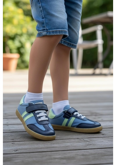 Tuğba Ortopedi 22 Çocuk Deri Sneaker Lacivert