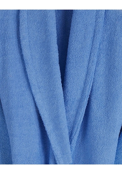 Mavi Büyük Beden Şalyaka Pamuklu Hamam Sauna Banyo Battal Kadın Erkek Unisex 3xl 4xl Bornoz