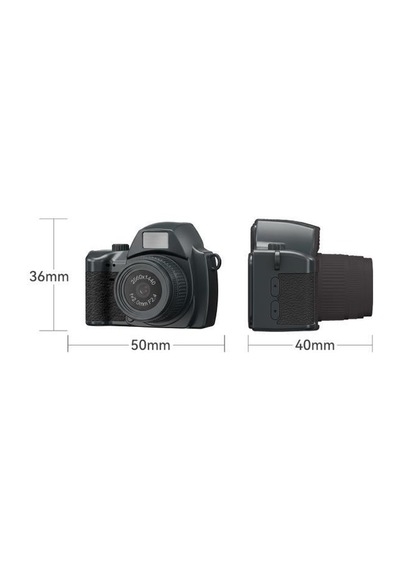 Dijital Fotoğraf Makineleri Video Mini Kamera 2k Video 128gb Destekli Cmr42 Siyah