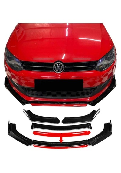 Opel Vectra 06 Uyumlu Ön Lip 4 Parça Kırmızı