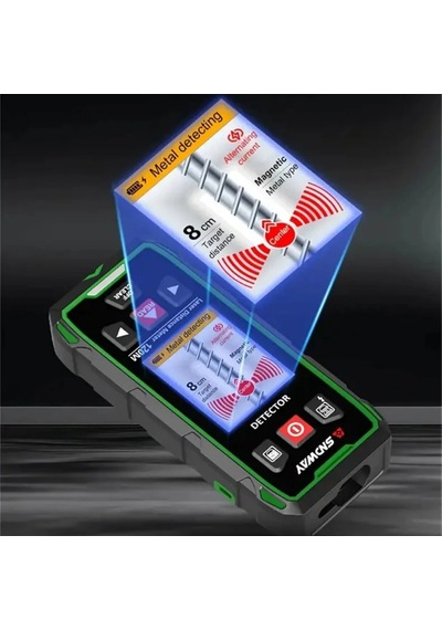 Sndway Sw-6100gt Duvar Metal-ahşap Dedektörü & Lazer Mesafe Ölçer 120m