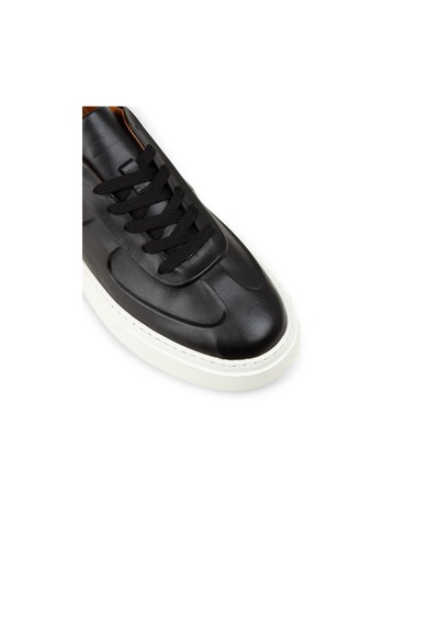 Deery Erkek Siyah Hakiki Deri Sneaker Ayakkabı - 04601msyhe01