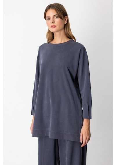 On Kadın Sıfır Yaka Tunik 64308 Lacivert Lacivert