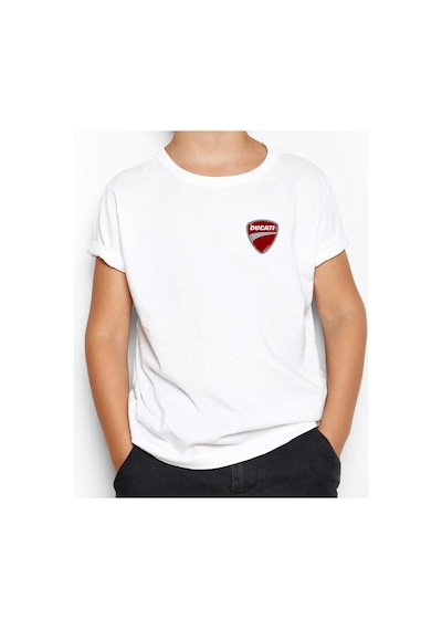 Zepplin Giyim Ducati Multistrada Logo Beyaz Çocuk Tişört Beyaz