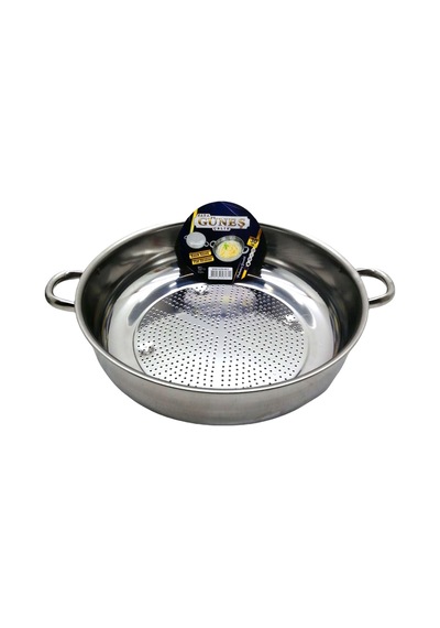 No-3 - 30cm Basık Süzek Metal Süzgeç 5332 Açık Camgöbeği