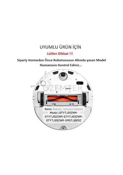 6'lı Set Mi Robot Vacuum Mop Stytj01zhm Vacuum Mop 1c,vacuum Mop 2c İle Uyumlu Yedek Parça Seti Kırmızı,siyah,beyaz