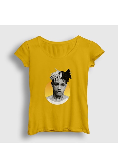 Presmono Kadın Sun Xxxtentacion T-shirt Sarı