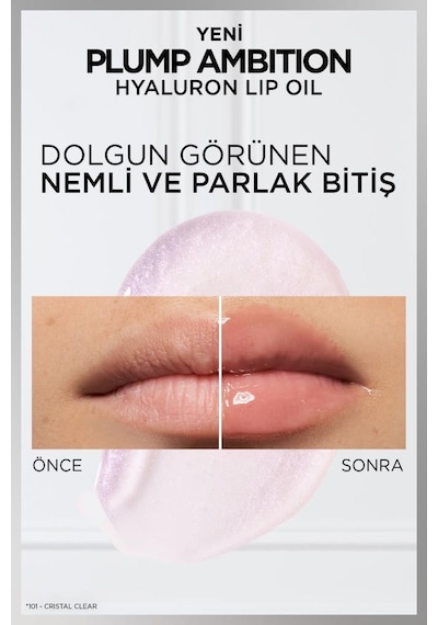 L'Oréal Paris Plump Ambition Hyaluron Lip Oil Besleyici ve Nemlendirici Dudak Parlatıcısı 601 Worth It L'Oréal Paris Plump Ambition Hyaluron Lip Oil Besleyici ve Nemlendirici Dudak Parlatıcısı 601 Worth It