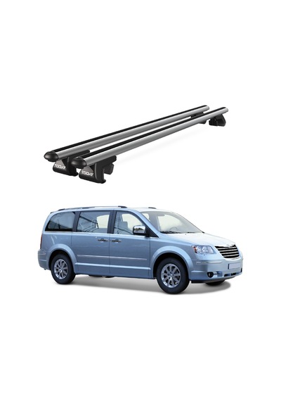 Venüs Chrysler Voyager 2006-2014 Uyumlu Gri Ara Atkı Port Bagaj Tavan Barı