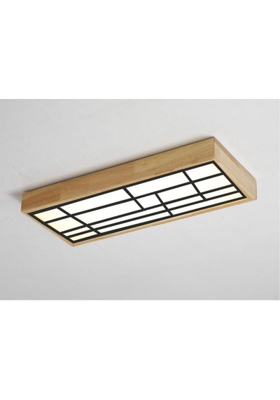 Ahşap Çerçeve Tavan Led Aydınlatma Avize 30X120Cm Salon Yatak Od (521928391)
