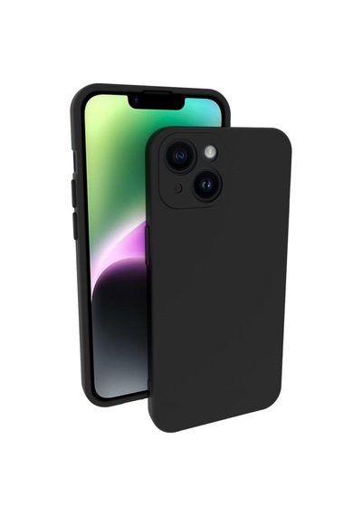 iPhone Uyumlu 14 Plus Kılıf Kamera Korumalı Silikon Rubber Arka Kapak Siyah