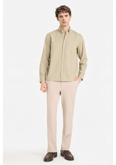 Defacto Regular Fit Gabardin Gömlek F1261ax26spkh404 Haki-kh404