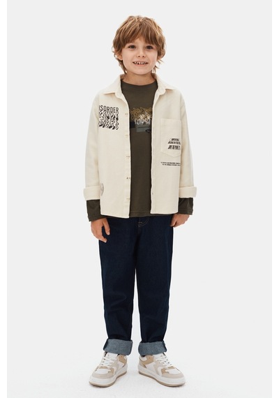 Xo Kids Erkek Çocuk Gömlek 8-14 Yaş 49319 Krem