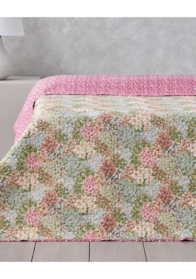 English Home Blossom Bouquet Çift Kişilik Çok Amaçlı Örtü 200x220 Cm Pembe Pembe