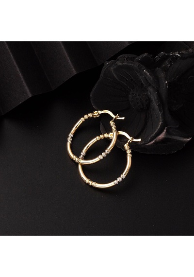 Top Altınlı 1,8 cm Çaplı Halka Küpe 14EGEKP102M