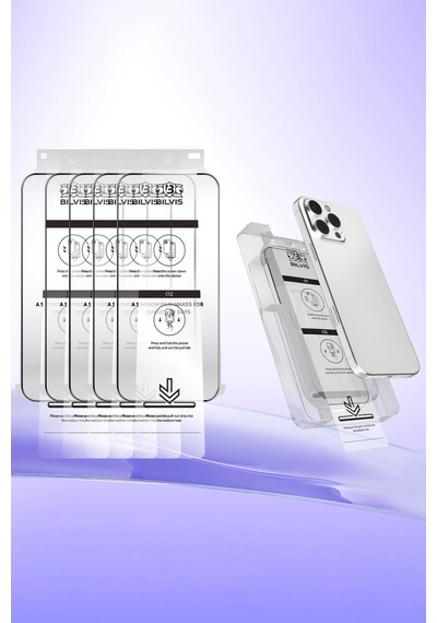 Apple iPhone 17 Pro Max Bilvis 5in1 3d Magic Cam Ekran Koruyucu - Siyah