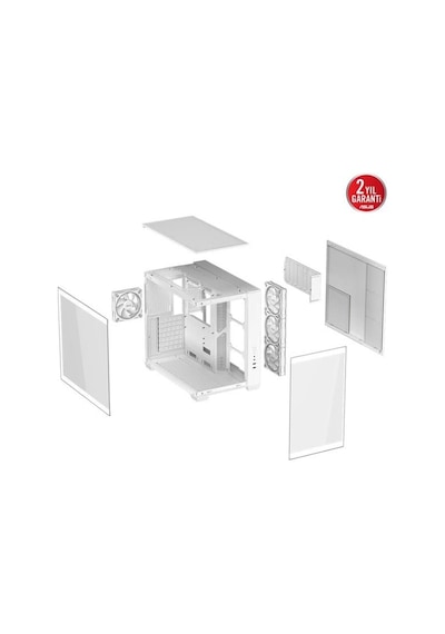 Asus A32 Plus Panoramık Gamıng Mıd-tower Pc Kasası Beyaz