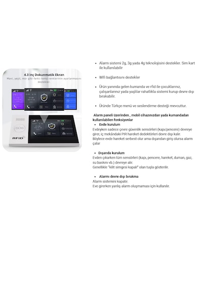 Akıllı Güvenlik Obiem Alarm Sistemleri Güneş Enerjili Dış Sirenli Giriş Plus