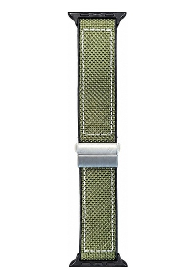 Piili Apple Uyumlu Watch 42 - 44 - 45 - 46 - 49 Mm Kanvas Kayış Kahverengi Apple Uyumlu Watch Kayışı Mor
