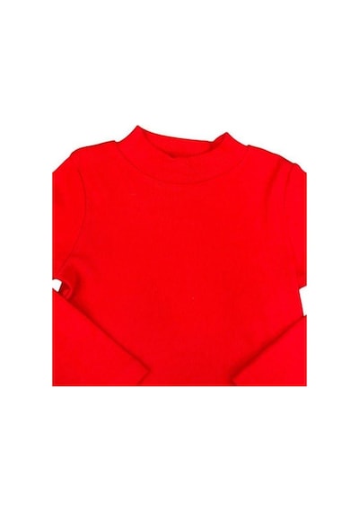 Kız Çocuk Mevsimlik Pamuklu Fitilli Crop Bluz-15031 Kırmızı
