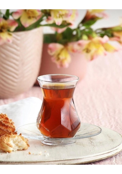 Lav Alya Çay Bardağı 6'lı Yeni Model Modern Bardak Seffaf