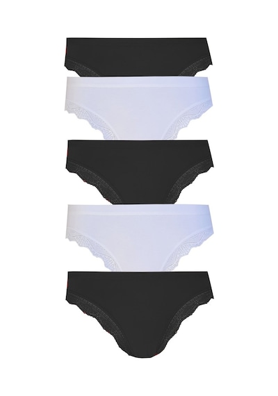 5Li Kadın Pamuklu Paça Dantelli Bikini Külot Iç Çamaşırı Işık