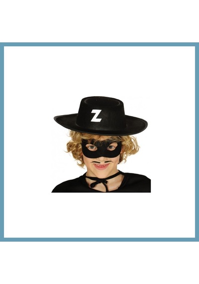 Bezos Z Logolu Zorro Şapkası Ve Zorro Maskesi Çocuk Boy Mbt06