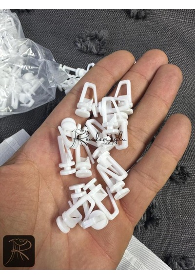 Perde Düğmesi Sert Plastik 50 ad Mukavemetli Kilitli