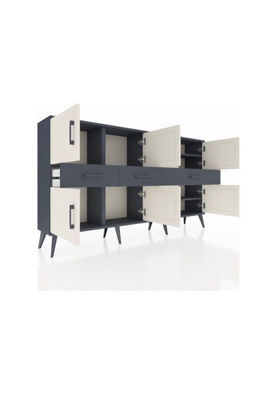 Arges Konsol 5 Raflı 3 Çekmeceli 8 Kapaklı 176x30x99 Antrasit-aytaşı/antrasit Aytası/antrasıt - Antrasıt Arges Konsol 5 Raflı 3 Çekmeceli 8 Kapaklı 176x30x99 Antrasit-aytaşı/antrasit Aytası/antrasıt - Antrasıt