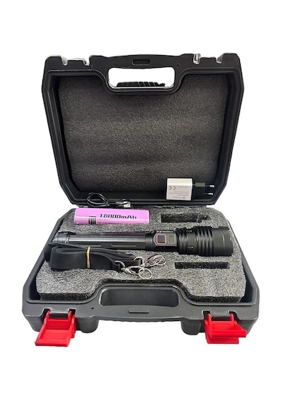 Powerdex Pd-12500 50w Zoomlu Profesyonel El Feneri Siyah