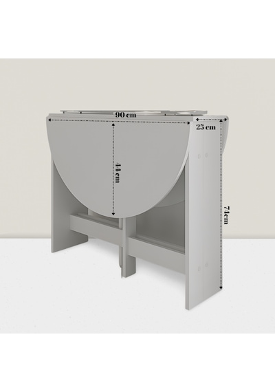 Pratik Katlanır Mutfak Yemek Çalışma Masası - 6 Kişilik-%100 Mdf