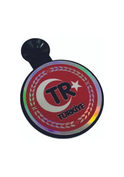 Oto Resimlik Pleksi Arma Türkiye Tr Hologramlı Vantuzlu Siyah 7 Cm Motor Araba Kask Laptop