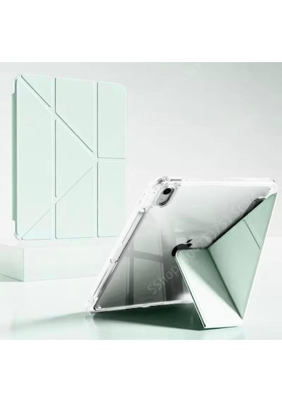 Apple Uyumlu iPad 10 nesil A2696 A2757 Uyku Modu Kalemlik Bölmeli 3 Katlamalı Kılıf Standlı Kapak