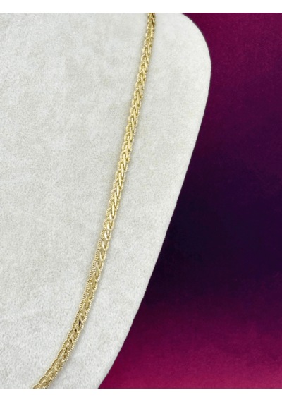 İnce Örme Burgu Model Gold Kolye Gold