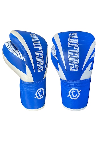 Cyclone Legion Hakiki Deri Bağcıklı Boks Ve Kick Boks Eldiveni Mavi