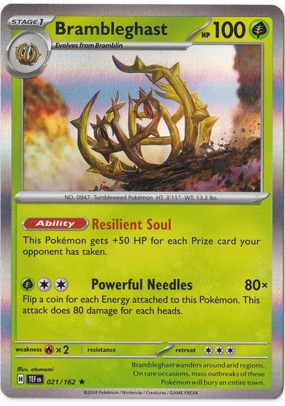 Brambleghast 021/162 - Temporal Forces - Pokemon Kartı Mint