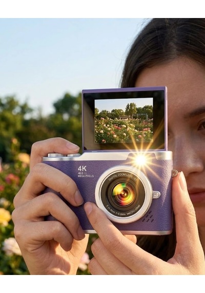 Mey İthalat Flip Ekranlı Dijital Kamera 4k Video 48 Mp Güzelleştirme Modu